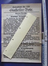 WW1 Squadron Sea Messenger Extra Sheet No 130 Army Report June 7, 1915 Military