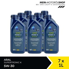 Aral SuperTronic K 5W-30 VW Renault Mercedes BMW Motorenöl 7x1 Liter = 7 Liter
