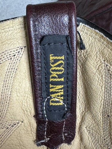 Dan Post USA Red Brown Burgundy Oxblood Leather Cowboy Boots Size 10D VTG 1992 - Picture 13 of 15