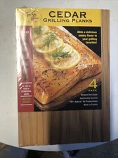 New 4 pack True Fire  Cedar Grilling Planks (Western Red Cedar 5 3/8"X 7 3/8"