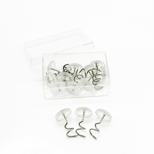 20 X Clear Heads Twist Pins Upholstery for Sofa Slipcovers Bed Skirts Blanket - Picture 21 of 24
