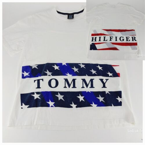 Rare Vintage 90's TOMMY HILFIGER USA American Flag Themed 