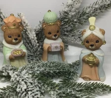 Vintage Homeco Teddy Bears~3 Wise Men~Nativity~EXC!
