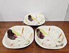 RED WING POTTERY LOTUS BRONZE THREE PIECE BOWL SET
