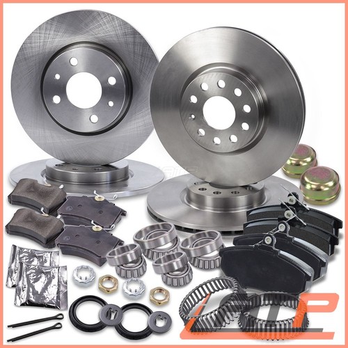 4X BREMSSCHEIBE + BELÄGE + ABS-RING VORNE HINTEN FÜR VW CORRADO 2.9 VR6 VENTO 2.0 - Bild 1 von 5