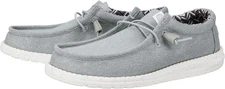 Hey Dude Wally Stretch Canvas Light Gray Men's Loafers 40700-007