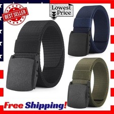 Men Casual Military Tactical Army Adjustable Quick Release Belts Pants Waistband