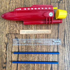 Vintage Space Rocket Eight in One Pencil Box Noveltown Products NY 1950s
