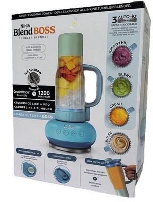 NEW Ninja Blend BOSS Personal Smoothie Blender with 26oz Tumbler Blue Raspberry