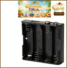 Battery Holder for 4 AA with Standard Snap Connector 9V Replacement for Safes