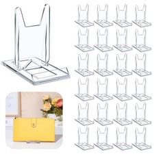 Memorywuu 24 Packs Adjustable Purse Display Stand Clear Acrylic  Handbag Sta...