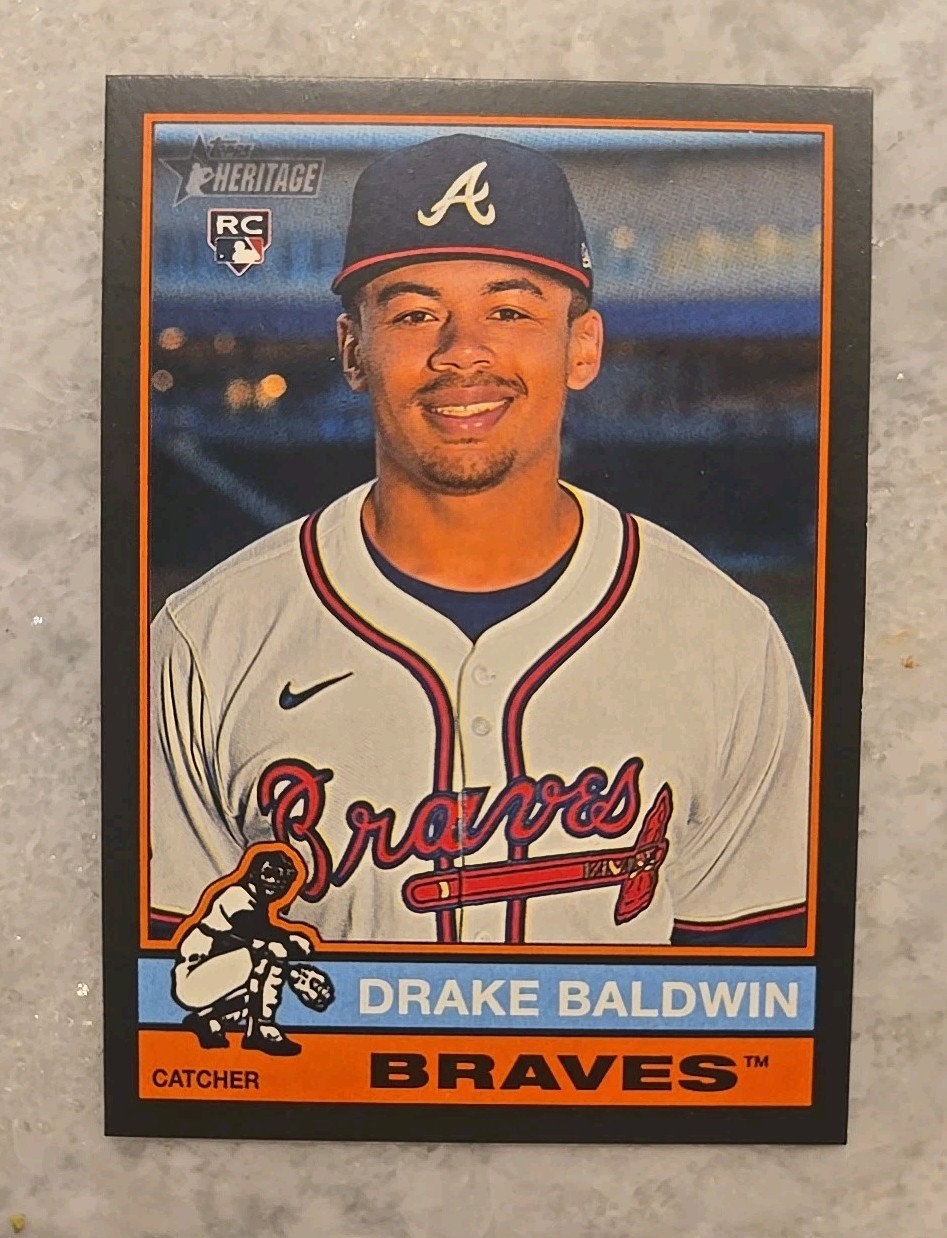 2025 Topps Heritage High #561 DRAKE BALDWIN RC SP Black Border Braves 1:363 Rare