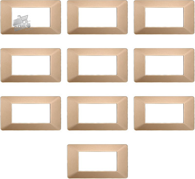 10 Gold Plates 4 Modules Compatible Vimar Plana Support Switches Cycle Series