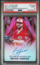 2017 Topps Fire - Bryce Harper On Card Auto 07/25 Ultra Rare Pop 1, None Higher