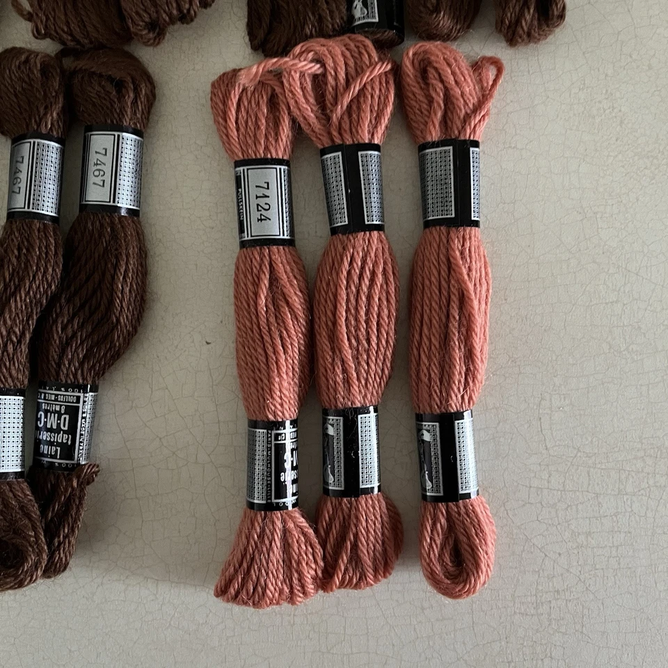 Dollfus Mieg & Co. DMC Vintage Skeins Set Of 15 New old stock wool 8 yards ea. - Image 2 of 4