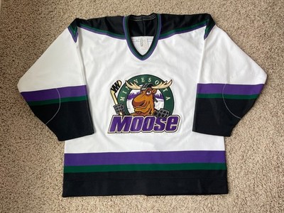 1994 95 Bauer IHL Minnesota Moose Dave Christian On-Ice Authentic Jersey 52