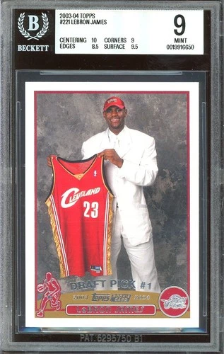 2003 Topps Lebron James BGS 9