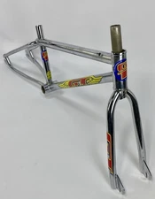 1998 GT Mach One Mini Jr Race Frame Set Old Mid School BMX Chrome 1990s Original
