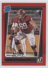 2021 Panini Donruss Rated Rookie Press Proof Red Landon Dickerson #305 2xd
