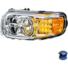 LED HEADLIGHT WITH LED TURN & POSITION LIGHT BAR FOR PETERBILT 388 (2008-2015) &