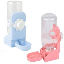 2 Pack 17oz Rabbit Water Bottle No Drip – Hanging Automatic Cage Dispenser fo...