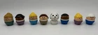 Vintage Lot of 8 Little Tikes Toddle Tots Weeble Wobble Chunky People Figures