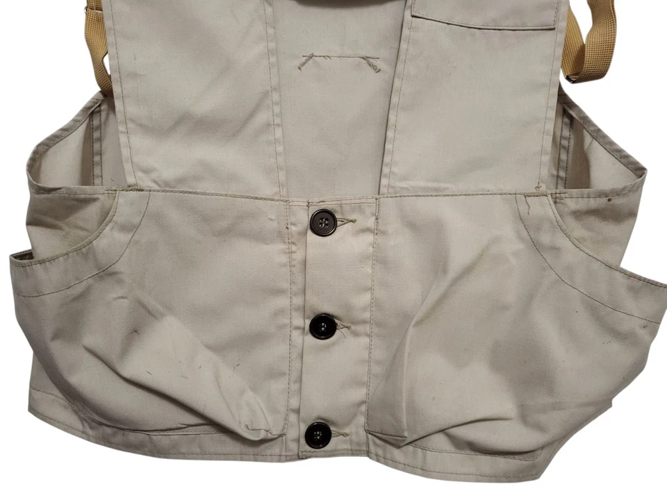 Vtg 10-X Hunting Vest Men Sz Medium Shooting Fishing Outdoor Utility Canvas USA - Image 4 of 4