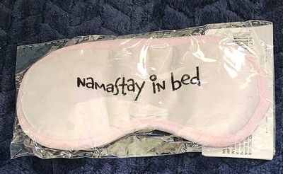 Namastay In Bed Eye Mask Pink And Black. NEW