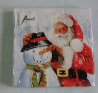 20 Servietten Weihnachtsmann Schneemann Weihnachten 1 Packung Ovp Ambiente Santa