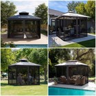 AplusChoice 10x12ft Gazebo Replacement Mosquito Netting with Zipper for Canopy — photo 9