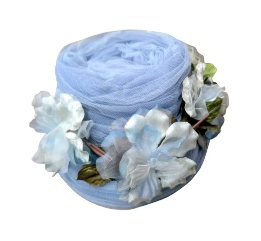 Pillbox Blue Net Vintage Hats for Women for sale | eBay display picture 2
