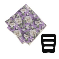 Floral Cotton Pocket Squares for Men with Pocket Square Holder Flower Men's 22