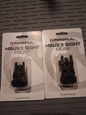 MAGP Flip Up MBUS3 Sights Front  Rear Black Polymer Picatinny Tactical Rifle