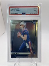 🔥Drake Maye 2024 Panini Prizm NFL RC PSA 9 Mint #329 New England Patriots