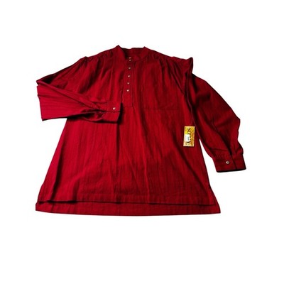 Scully Texas Jack Wild West Burgundy Tonal Dobby Stripe Bib Shirt RW015 Mens M