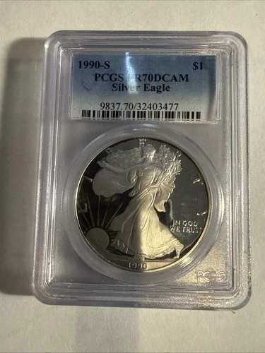 1990-S PR70 CAM PCGS American Silver Eagle Proof 70