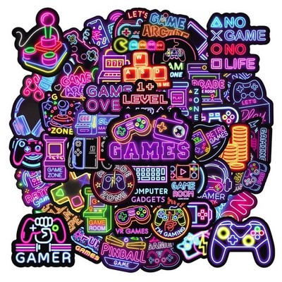 Gaming Sticker 50 x Aufkleber Laptop Sticker Bomb Tabletaufkleber Handysticker
