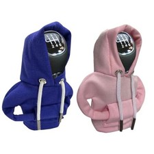 Car Gear Shift Hoodie, Fashionable Gear Shift Knob Cover, Mini Blue Pink 2 Pcs