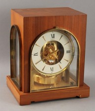 RARE Vintage Modernist LeCoultre Gruen Guild COSMOS Atmos Clock w/ Walnut Case 