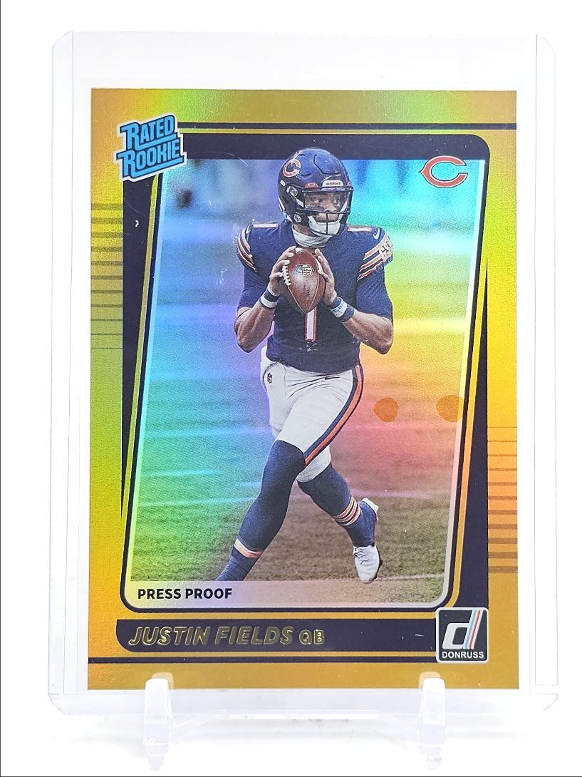 JUSTIN FIELDS 2021 DONRUSS RATED ROOKIE PREMIUM PRESS PROOF RC Q3933