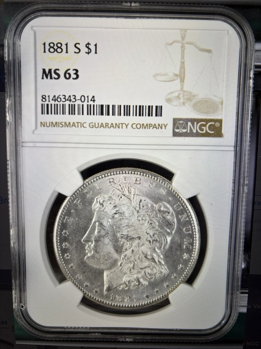 MS 63 Graded 1881 Year Morgan US Dollars (1878-1921) for sale | eBay