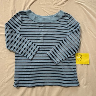 Good Clothes Striped Blue 3/4 Sleeve Top
