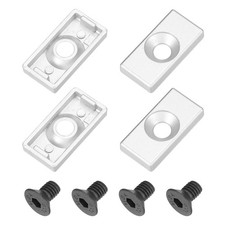 4Pcs 1530 T-Slot 6.5mm Dia Aluminum Extrusion End Cap Silver