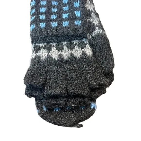 Artesania Glitten Fingerless Gloves Hand Knit Alpaca Wool Artisan Boho NEW! - Image 4 of 4