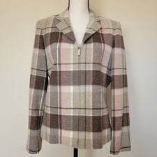 Jones New York Signature 8 Wool Blazer Jacket Lined Full Zip Notched Collar