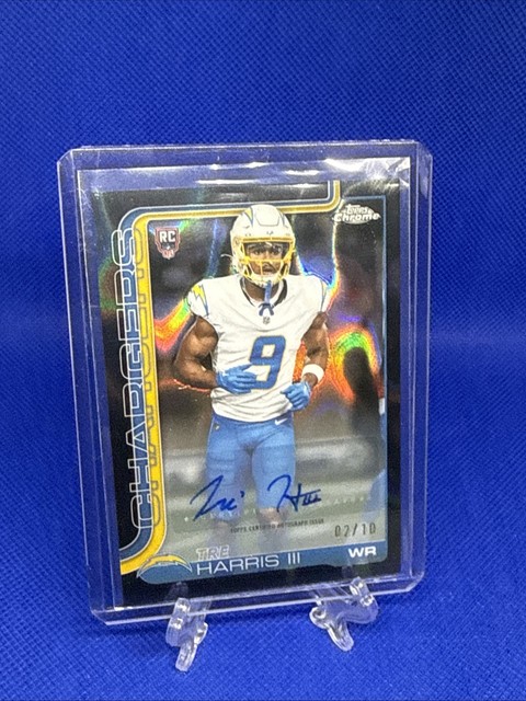 2025 Topps Chrome Football Tre Harris III FDI Auto /10 Black RC Variation