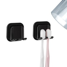 2 PCS Self-Adhesive Toothbrush Holders Wall Mounted, Water Proof Toothbrush H...