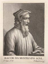 Baccio da Montelupo –G.B.Cecchi after Giorgio Vasari -18th C. Engraving