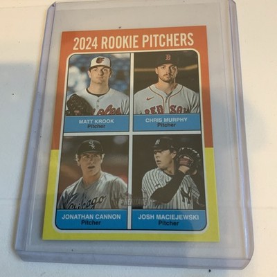 24 Topps Heritage  Quad Jonathan Cannon, Chris Murphy, Matt Krook #616 Mini (RC)