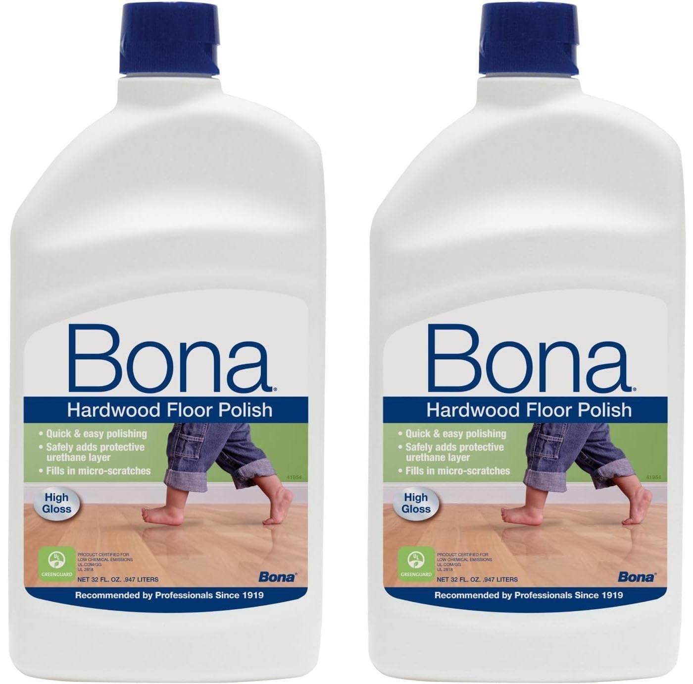 Hardwood Floor Polish- High Gloss - Value Pack of 32 Ounces (Two Pack)